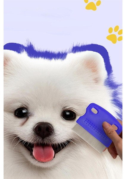 Mavi Kedi Köpek Bit Tarağı Kedi Bit Pire Tarağı Köpek Tarama Fırçası Kedi Tüyü Temizleme