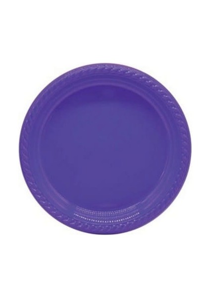 - 25 Adet Plastik Tabak Mor 22 cm Dpmah
