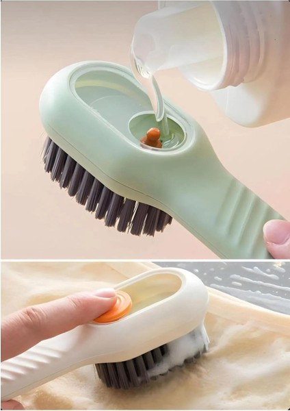Çok Amaçlı Deterjan Hazneli Pratik El Temizlik Fırçası Ayakkabı Bot Temizleme Yıkama Fırçası