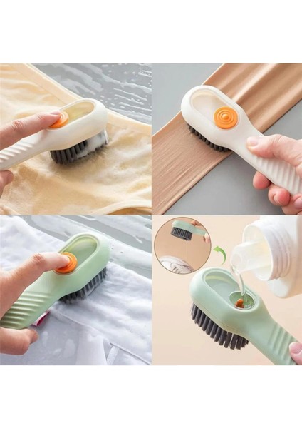 Çok Amaçlı Deterjan Hazneli Pratik El Temizlik Fırçası Ayakkabı Bot Temizleme Yıkama Fırçası