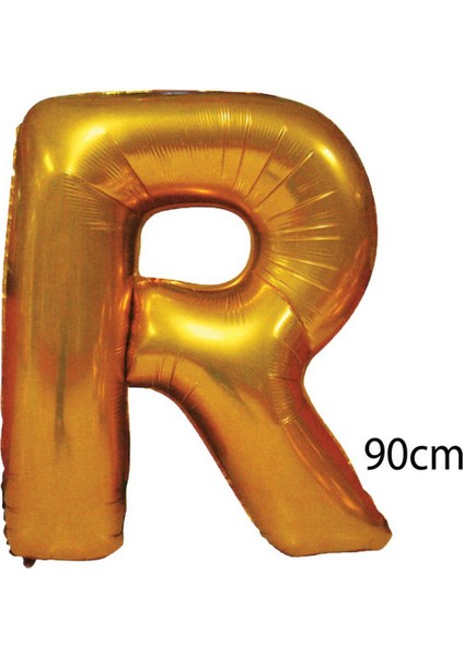 - 40 Inç R Harfi Folyo Balon Gold 100 cm Dpmah