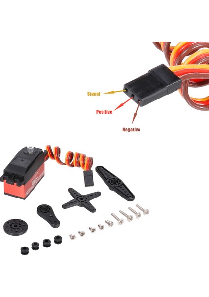 13KG Dijital Servo Rc Servo Yüksek Tork Metal Dişli Sıçrama Geçirmez Servo 1/10 1/8 Rc Araba Rc Tekne Rc Uçak Rc Helikopter Rc Modeli (Yurt Dışından)