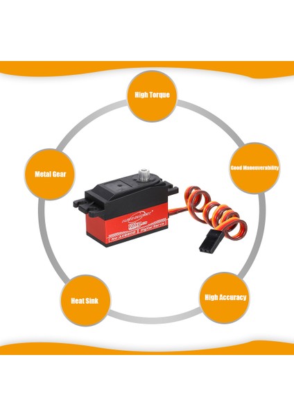 13KG Dijital Servo Rc Servo Yüksek Tork Metal Dişli Sıçrama Geçirmez Servo 1/10 1/8 Rc Araba Rc Tekne Rc Uçak Rc Helikopter Rc Modeli (Yurt Dışından)