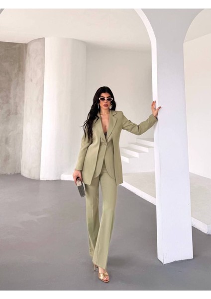 “kadın Ikili Takım - Blazer Ceket ve Yüksek Bel Pantolon Ikili Takım” indirimleri