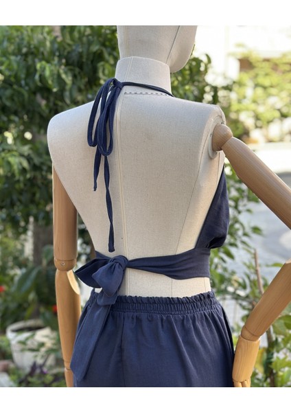 Müslin Kumaş Lacivert Kadın Büstiyer fiyatları