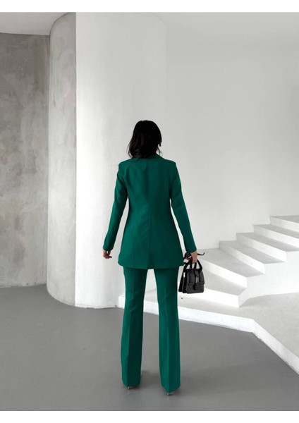 “kadın Ikili Takım - Blazer Ceket ve Yüksek Bel Pantolon Ikili Takım” modelleri