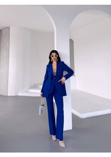 “kadın Ikili Takım - Blazer Ceket ve Yüksek Bel Pantolon Ikili Takım” fırsatları