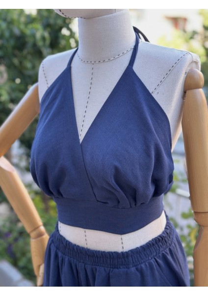 Müslin Kumaş Lacivert Kadın Büstiyer indirimleri