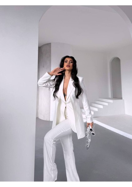 “kadın Ikili Takım - Blazer Ceket ve Yüksek Bel Pantolon Ikili Takım” indirimleri