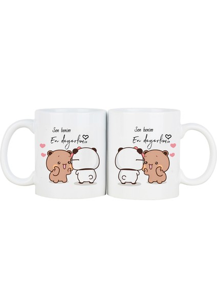 Bubu Dudu 'sen Benim En Değerlimsin' Porselen Kupa Bardak (Çiftli)