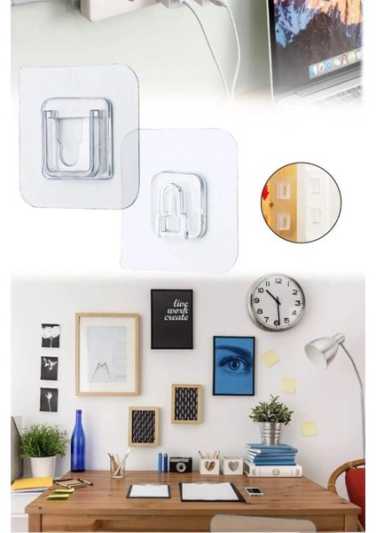 5 Çift Duvar Delmeden Ekstra Güçlü Yapışkanlı Suya Dayanıklı Askılık, Eşya Sabitleme Tablo Klipsi modelleri
