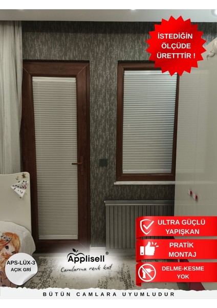 Pvc Cam Perdesi – Yapışkanlı Plise Perde | Kolay montaj