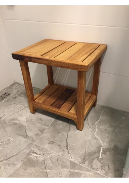Iroko Duş Oturağı, 30X40X40CM Ağaç Tabure, Ağaç Oturak, Duş Taburesi Özel fiyatları