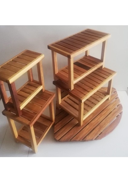 Iroko Duş Oturağı, 30X40X40CM Ağaç Tabure, Ağaç Oturak, Duş Taburesi Özel modelleri