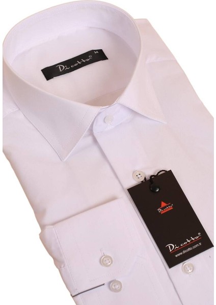 Beyaz Rahat Kesim Cepli Uzun Kol Regular Fit Erkek Gömlek - 150-1 fiyatları