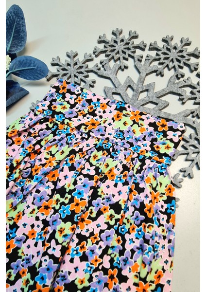 Kız Bebek Hediyelik Retro %100 Pamuk Şalvar Renkli Çiçek Desenli fiyatları