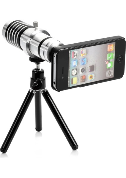 Iphone5,5s,i̇phone4.4s Için Alüminyum 14X Optik Zoom Yakından Görüntü Çekme Dürbün