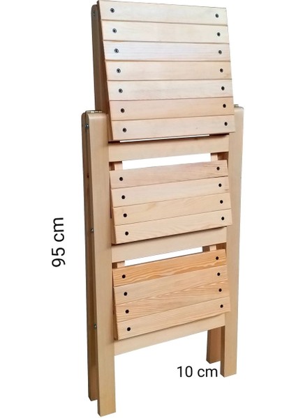 Abaş Ahşap Merdiven Tabure Katlanır (3 Basamaklı)