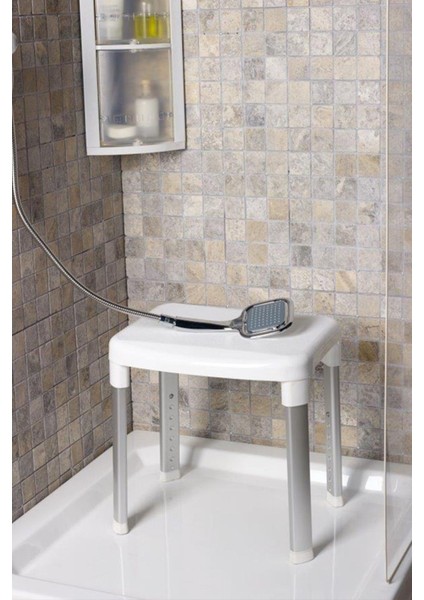Cappadocıa Paslanmaz Aluminyum Geniş Yüzeyli Banyo Taburesi 130 kg Taşıma Kapasitesi fiyatları
