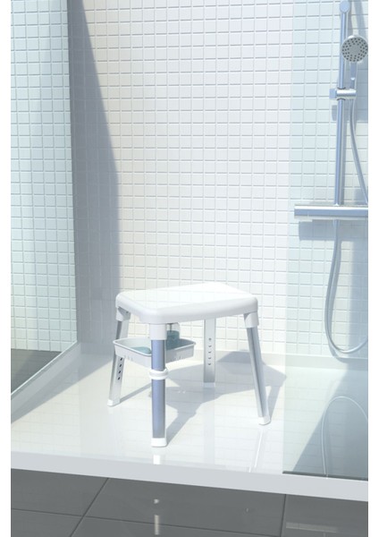 Cappadocıa Paslanmaz Aluminyum Geniş Yüzeyli Banyo Taburesi 130 kg Taşıma Kapasitesi fırsatları