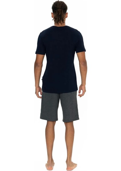 Erkek Alt Üst Yuvarlak Yaka Pijama Şort Takımı fırsatları
