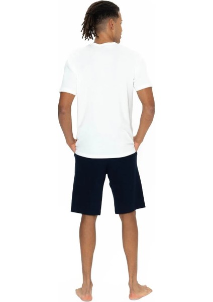 Erkek Alt Üst Yuvarlak Yaka Pijama Şort Takımı modelleri