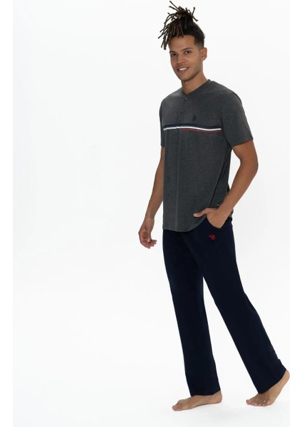 Erkek Alt Üst Düğmeli Pijama Takımı fiyatları