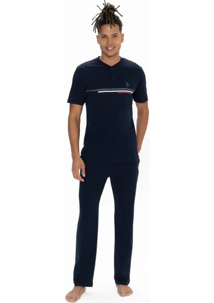 Erkek Alt Üst Düğmeli Pijama Takımı