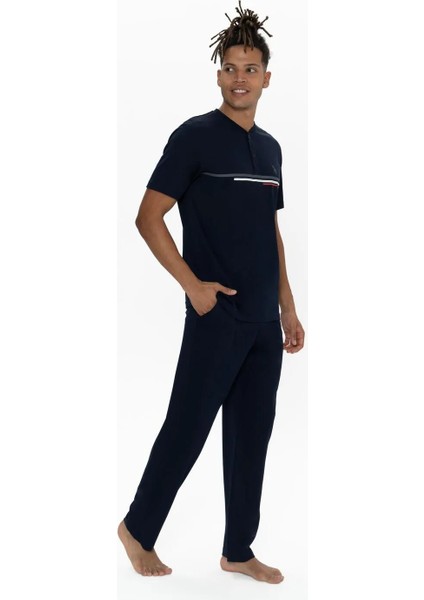 Erkek Alt Üst Düğmeli Pijama Takımı fiyatları