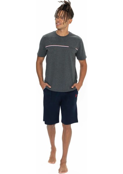 Erkek Alt Üst Pijama Şort Takım