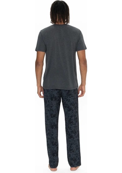 Erkek 3'lü Düğmeli Pijama Takımı fırsatları