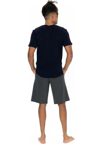 Erkek Yuvarlak Yaka Pijama Şort Takım modelleri