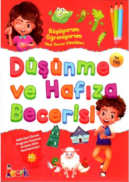Bıcırık Düşünme ve Hafıza Becerisi Büyüyorum Öğreniyorum Okul Öncesi Etkinlikleri Eğitim Seti