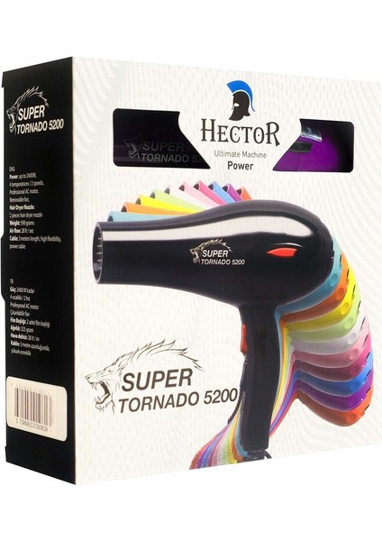 Super 5200 Blow Dryer 2400W Saç Kurutma Makinesi