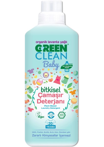 Baby Bitkisel Çamaşır Deterjanı 1000 ml (20 Yıkama)