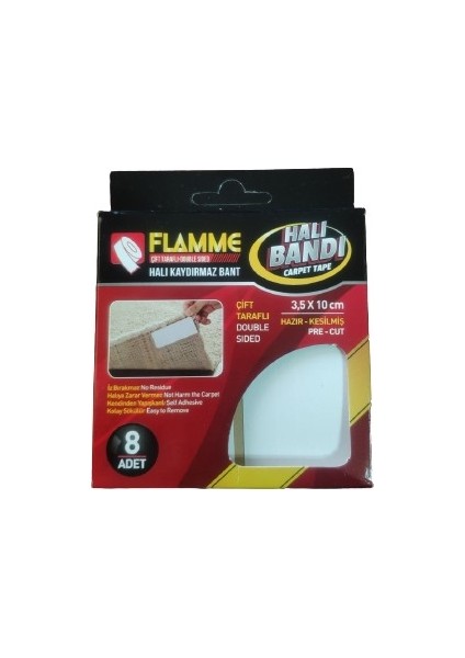 Flamme Halı Kaydırmaz Pedler 8 Adet