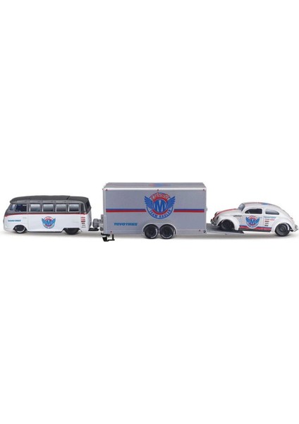 Maisto 1/64 Design Seri Yarış Takımı Römork ve Araç Set