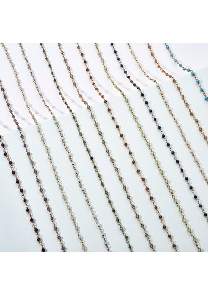 14 Ayar Altın Kaplama Peridot Doğal Taşlı El Yapımı Gümüş Kolye - CNS00629