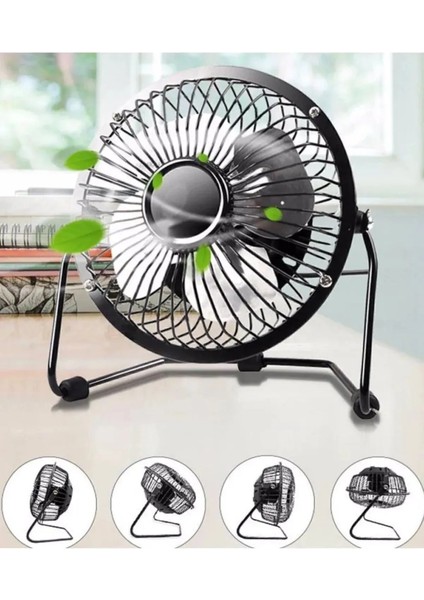 Everest Masaüstü Boyun Askılı El Fanı Siyah Usb Fan
