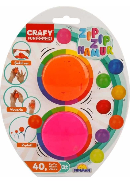 2'li Zıp Zıp Oyun Hamuru 40 gr