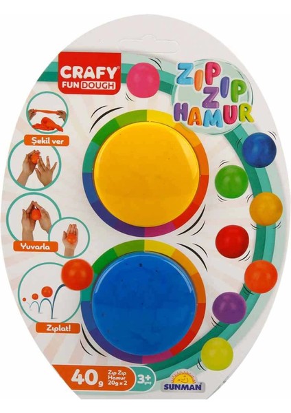 2'li Zıp Zıp Oyun Hamuru 40 gr