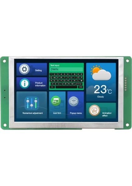 5 Inch Dokunmatik TFT Rezistif LCD Ekran Modülü Modeli: DMG80480C050_04WTR