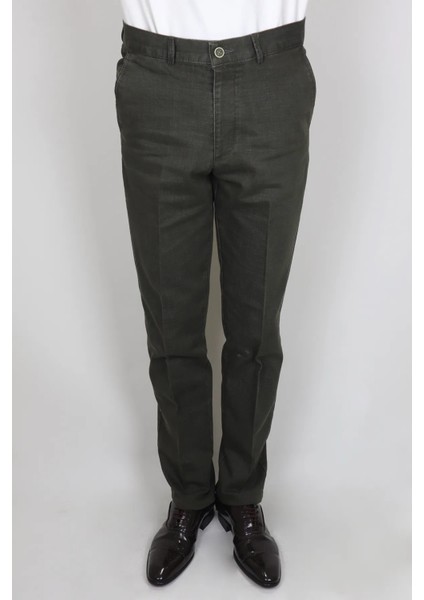 Fistan Store Erkek Rahat Kalıp Yandan Cepli Boru Paça Büyük Beden Kışlık Keten Pantolon