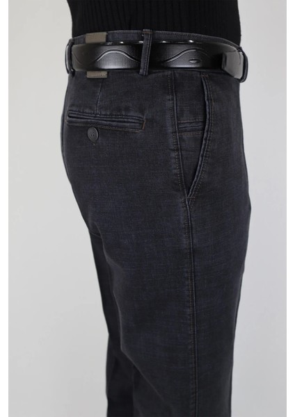 Fistan Store Erkek Rahat Kalıp Yandan Cepli Boru Paça Büyük Beden Kışlık Keten Pantolon modelleri