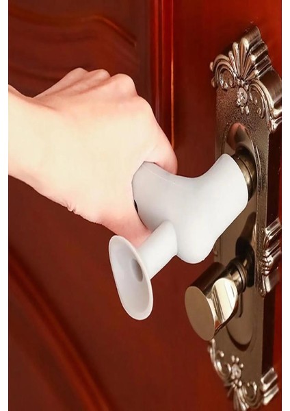 2 Adet Gri Renk Silikon Kapı Kolu Stoperi Pencere Tutucu Stoper Duvar Koruyucu indirimleri