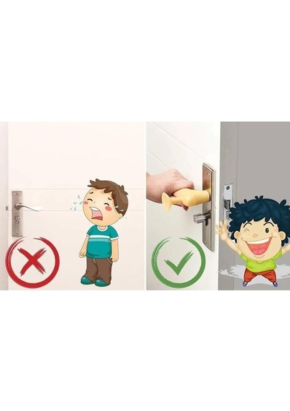 2 Adet Gri Renk Silikon Kapı Kolu Stoperi Pencere Tutucu Stoper Duvar Koruyucu