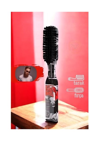 Vintage Sakal Bıyık Tarama Fırçası