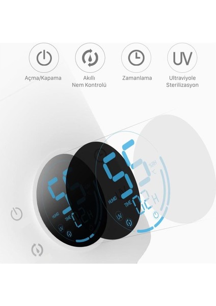 Deerma Ultraviyole Ultrasonic Soğuk Buhar Makinesi F628S