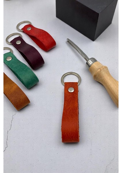 Hakiki Deri Artisan Series Anahtarlık Orange - Özelleştirilebilir fiyatları