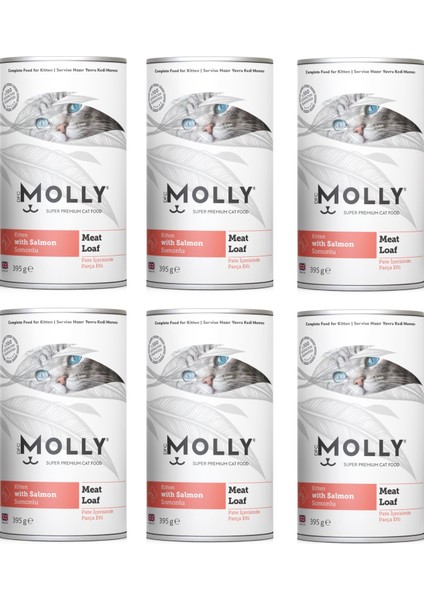 Kitten Somonlu Pate Ezme Yavru Kedi Konservesi 395 Gr. x 6 Adet